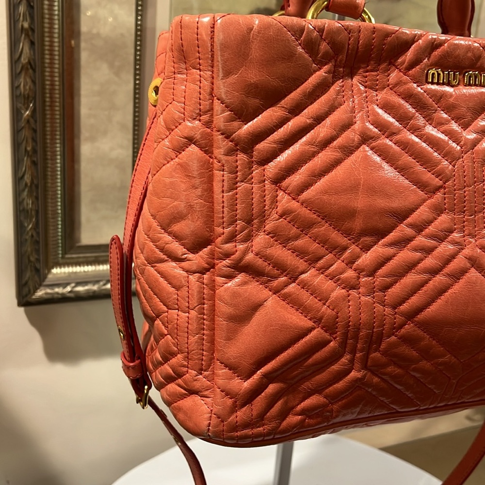 Miu Miu Pink Quilted Women's Bag EUC - Picture 10 of 15